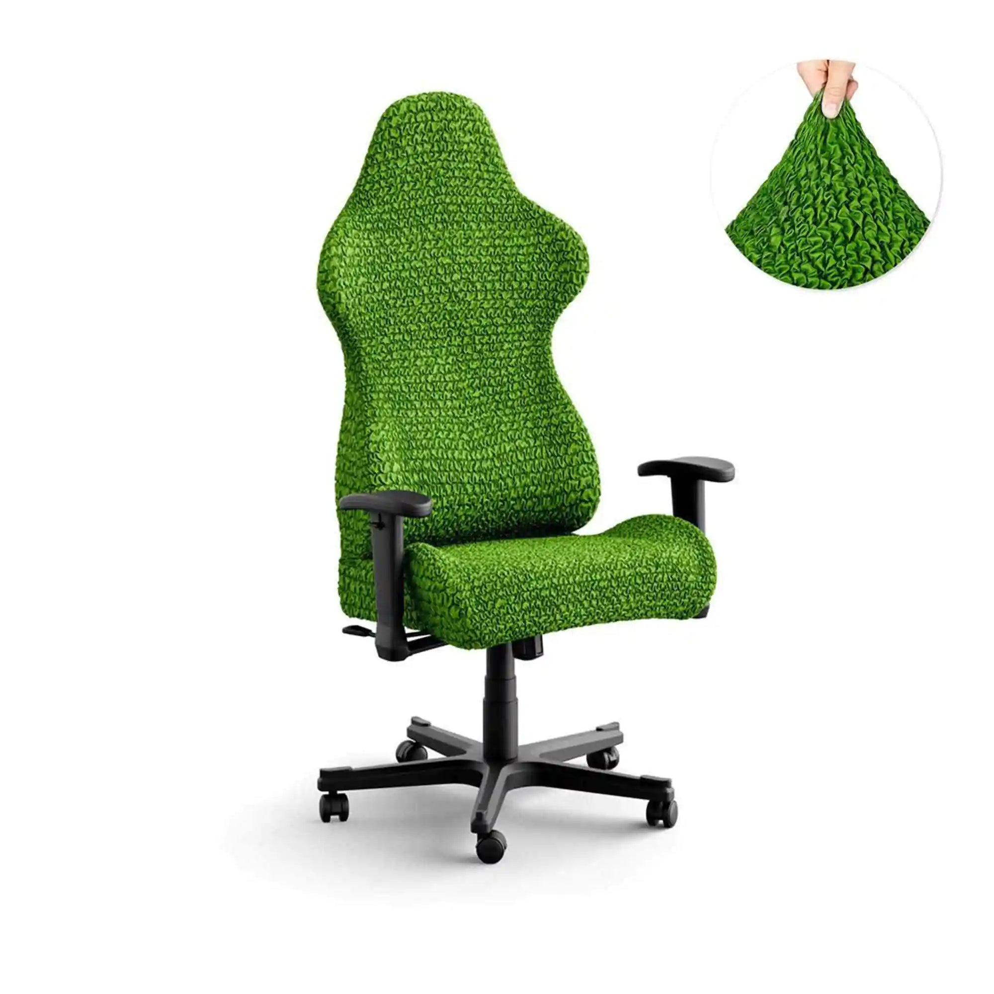 Office/ Gaming Chair Cover - Green, Microfibra Collection
